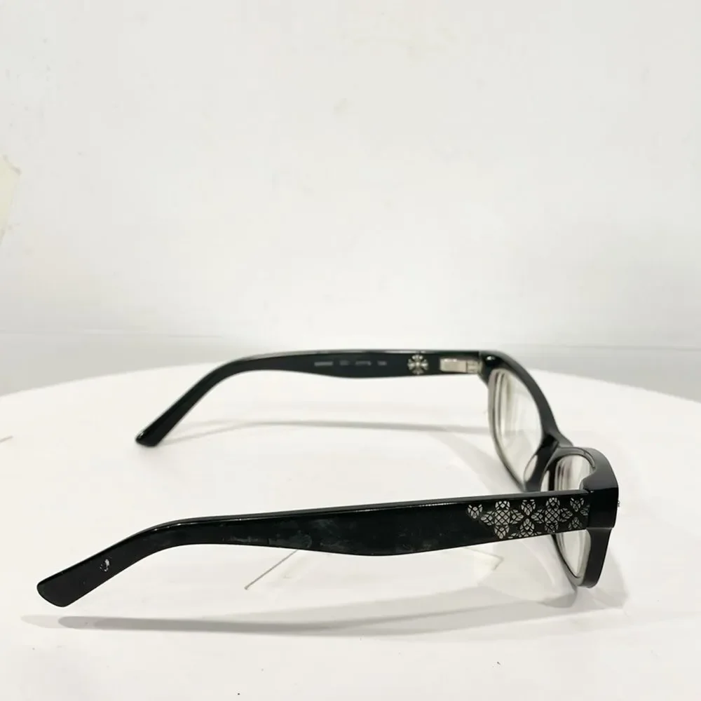 Nicole Miller Eyeglass Frames‎ Subtle Cat Eye Style Black Silver